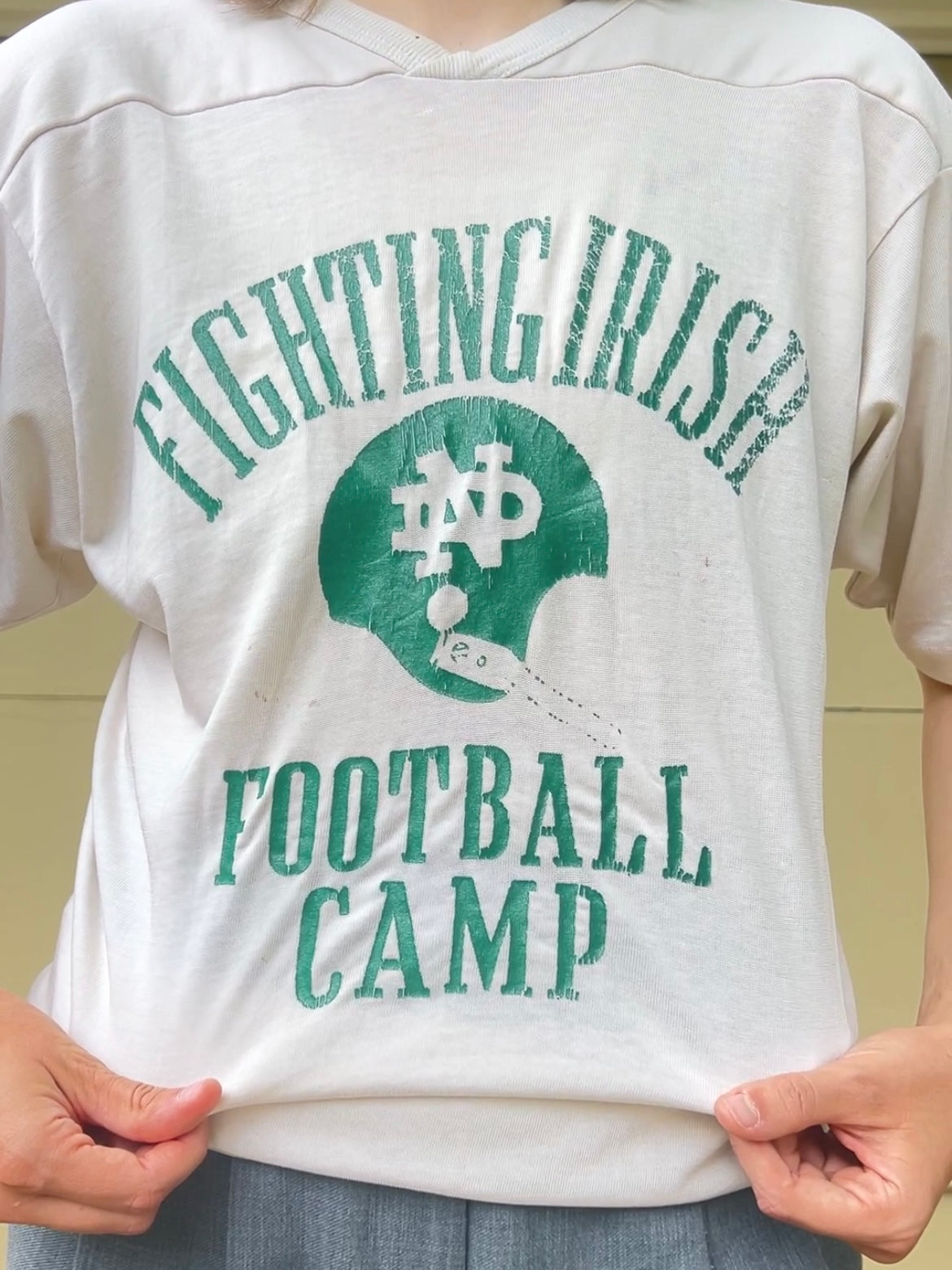 70s Champion Notre Dame Fighting Irish Football Camp jersey