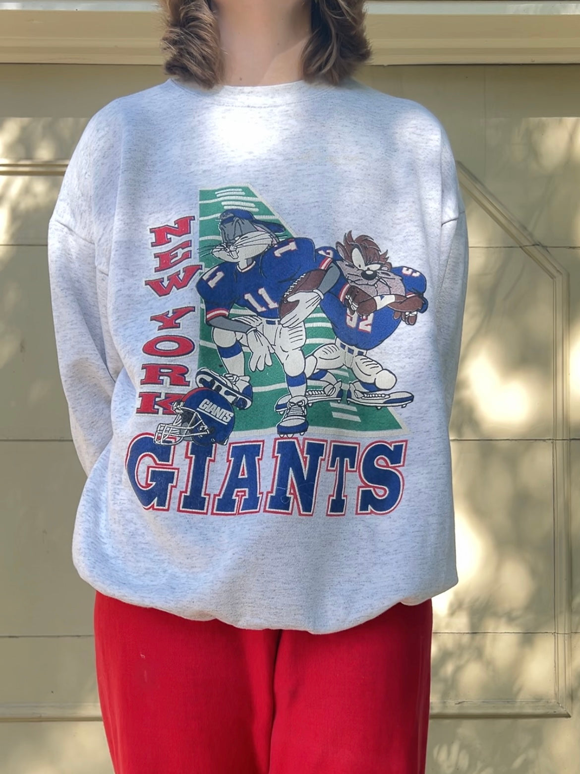 90s New York Giants Looney Tunes crewneck sweatshirt