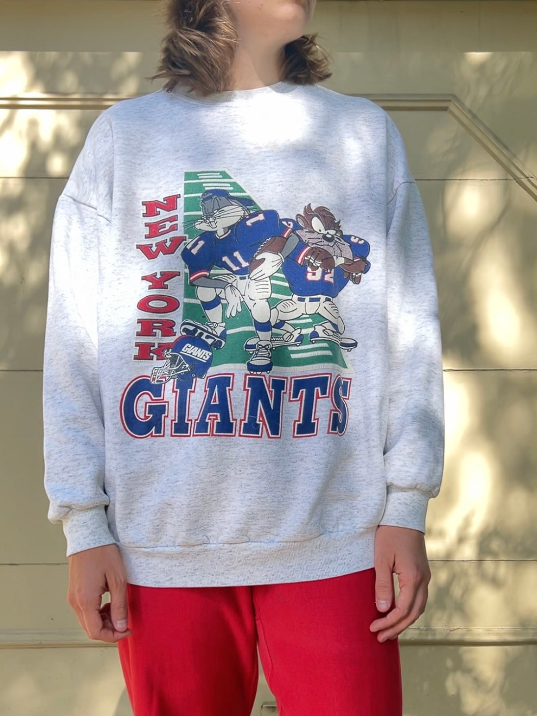 90s New York Giants Looney Tunes crewneck sweatshirt