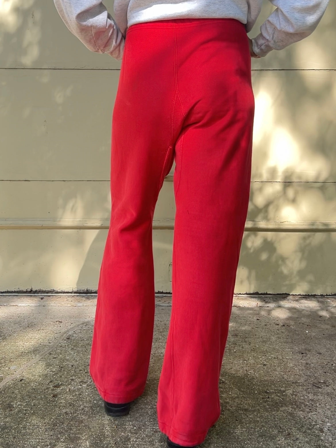 80s red Champion Reverse Weave bootcut sweatpants