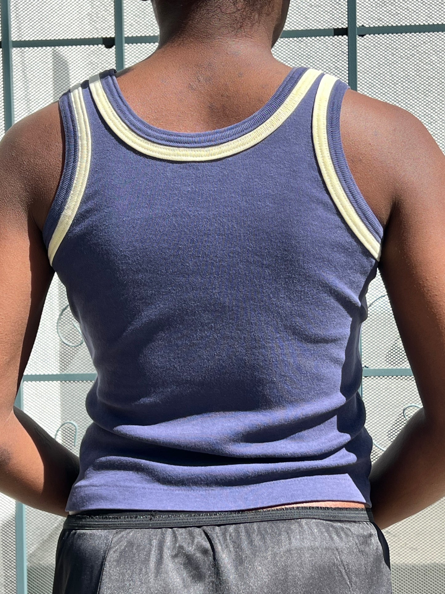 80s Sneaker Stuff by Robert Bruce navy ringer tank