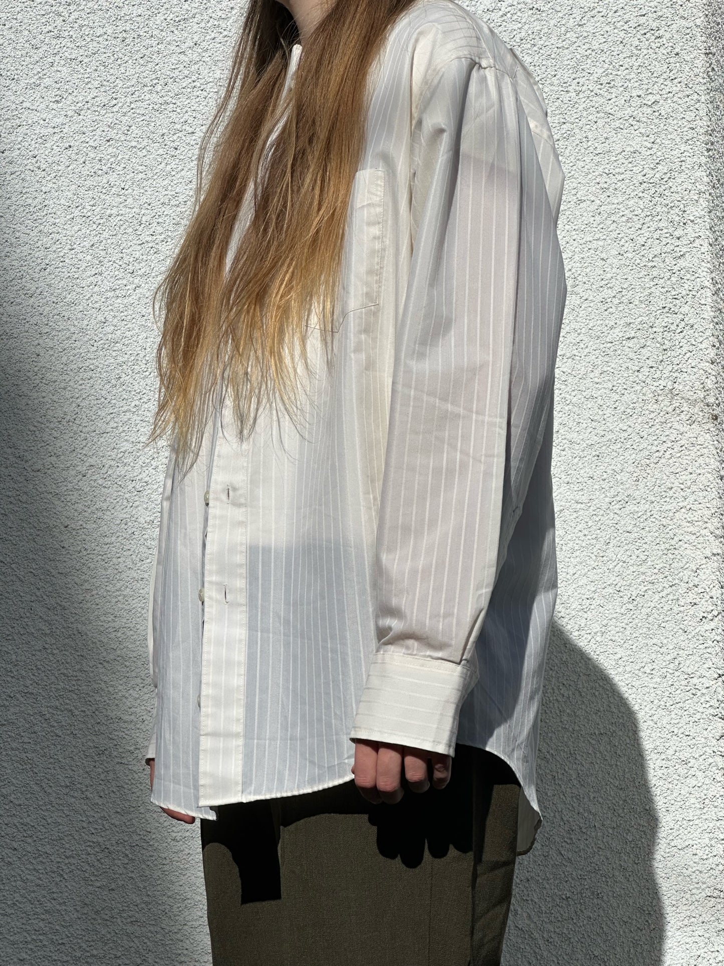 60s Sears Roebuck cream stripe shirt