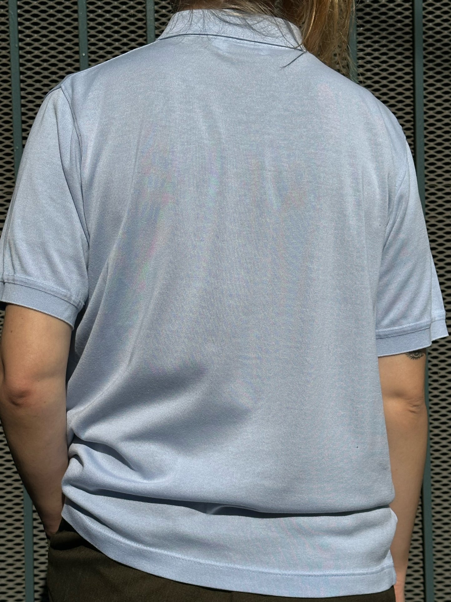 90s St. Croix Collections light blue knit polo