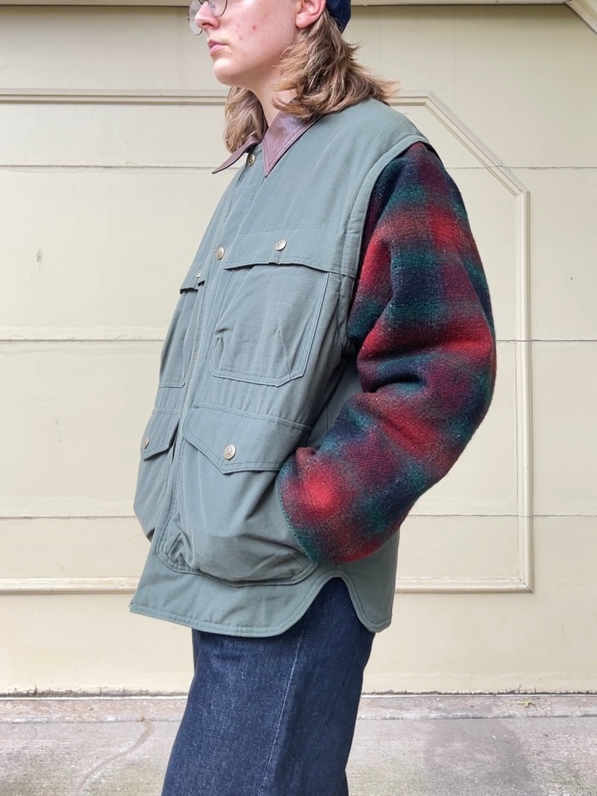 90s Woolrich convertible jacket with removeable sleeves